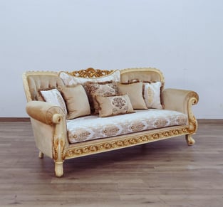 Living Room  Gold, Sand, Off-White European Furniture image