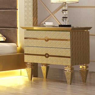 Buy Silver, Champagne, Chocolate Homey Design  Bedroom 