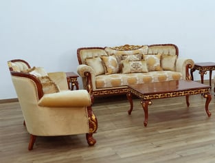 Living Room  Gold, Sand, Walnut European Furniture image