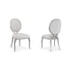 Frame in Soft Radiance & Upholstered Seat Side Chairs Set 2 Pcs LILLIAN by Caracole 