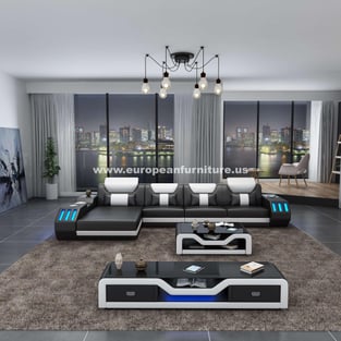 Living Room  White, Black European Furniture photo