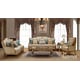 Gold & Light Beige Sofa Set 4Pcs w/Coffee Table Traditional Cosmos Furniture Majestic
