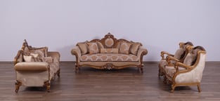 Living Room  Brown, Gold, Silver European Furniture photo