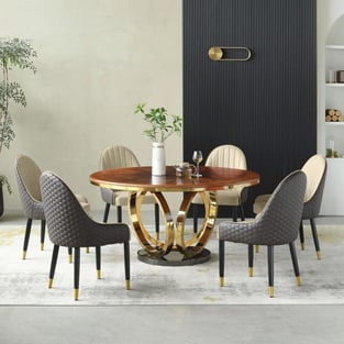 Dining Room  Gold, Chocolate European Furniture image