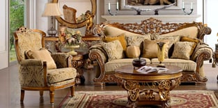 Order Gold, Sand Homey Design  HD-369-SSET3 Living Room now