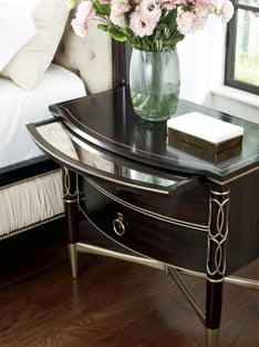 Silver, Ebony Caracole B093-450-2PC Bedroom interior