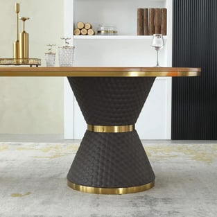 Dining Room  Gold, Chocolate European Furniture photo