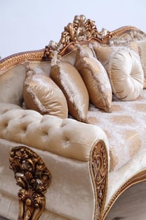 Buy Beige, Gold European Furniture Living Room 