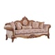Imperial Luxury Brown & Silver Gold RAFFAELLO II Sofa Set 3Pcs EUROPEAN FURNITURE