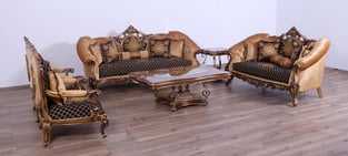 Living Room  Bronze, Gold, Black European Furniture image