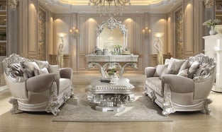 Silver, Metallic Homey Design  HD-S372 Living Room interior