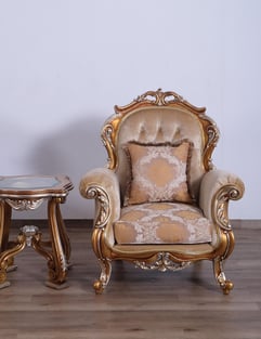 Living Room  Brown, Gold, Antique, Silver European Furniture photo