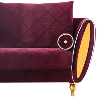 Living Room  Burgundy, Gold European Furniture image