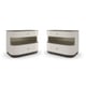 Ivory & Dark Chocolate Finish Nightstand Set 2Pcs DEEP SLEEP by Caracole 