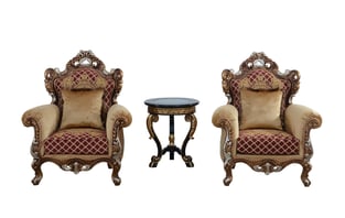 Buy now Gold, Red European Furniture 42036-Set-4