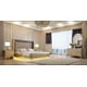 Glam Belle Silver & Gold King Bed Contemporary Homey Design HD-925