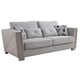 Gray Fabric Sofa & Loveseat Set 2Pcs w/ Steel Legs Modern Cosmos Furniture Kingston 