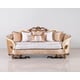 Luxury Beige & Gold Wood Trim ROSABELLA Sofa Set 3 Pcs EUROPEAN FURNITURE Classic