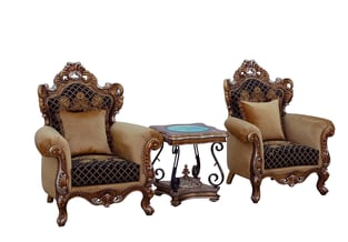 Living Room  Brown, Gold European Furniture image