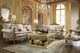 Metallic Bright Gold & Tan Sofa Set 3Pcs Traditional Homey Design HD-105