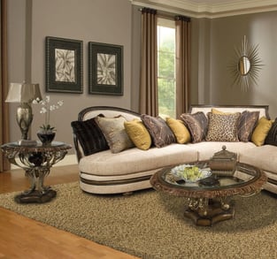 Living Room  Beige, Dark Brown, Cream Benneti photo