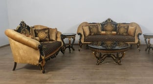 Living Room  Gold, Black European Furniture image