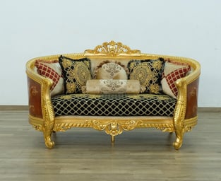 Mahogany, Beige, Gold, Antique, Black, Ebony European Furniture 68585-Set-4 Living Room interior