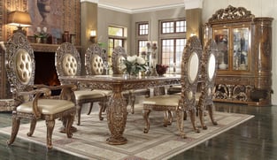 Dining Room  Golden Brown Homey Design  photo