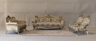 Antique, Silver European Furniture 38066-Set-3 Living Room interior