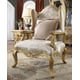 Metallic Bright Gold Sofa Set 2Pcs Traditional Homey Design HD-105
