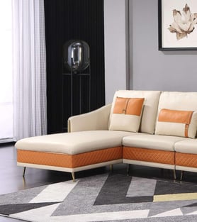 Living Room  Off-White, Orange European Furniture photo