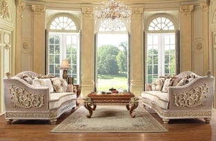 Living Room  Gold, Cherry, Tan Homey Design  image