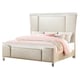 Off-White Finish Wood Queen Bedroom Set 5Pcs Contemporary Cosmos Furniture Chanel
