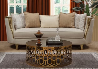 Living Room  Beige, Gold Cosmos Furniture photo