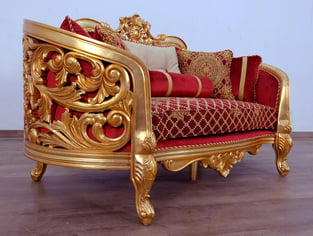 Living Room  Gold, Antique, Red European Furniture image