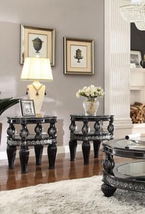 Accent Tables  Silver, Black Homey Design  image