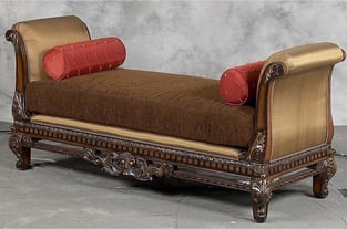 Brown, Walnut Benneti Benetti's-Sicily-Oversized-Bench Living Room interior