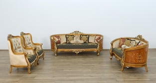 Living Room  Gold, Antique, Silver, Black European Furniture image