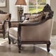 Victorian Style Sofa Set in Mahogany 6Pcs w/ Ocassional Tables Homey Design HD-09