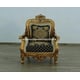 Classic Antique Bronze Black-Gold Fabric 30018 BELLAGIO Sofa Set 4 Pcs EUROPEAN FURNITURE 
