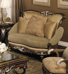 Living Room  Silver, Golden Beige, Dark Brown, Tan Benneti image