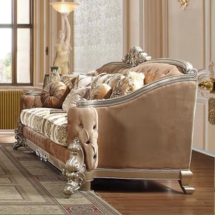 Beige, Silver Homey Design  HD-820-SSET3 Living Room interior