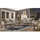 Luxury Chenille Pearl Beige Sofa Set 3P Homey Design HD-303 Traditional Classic