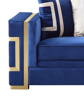 Gold, Blue Cosmos Furniture 30367BLLAW Living Room interior