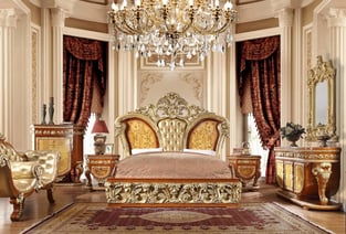 Bedroom  Gold, Light Cherry, Tan, Amber Homey Design  image