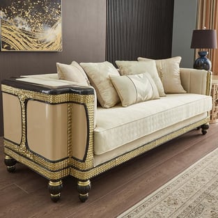 Living Room  Gold, Cream Homey Design  image