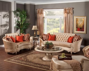 Living Room  Caramel, Cream, Rose Homey Design  image