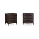 Mocha Walnut & Soft Silver Paint Nightstand Set 2Pcs SUITE YOURSELF by Caracole 