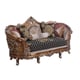Luxury Black & Gold Wood Trim SAINT GERMAIN II Sofa Set 4Pcs EUROPEAN FURNITURE 