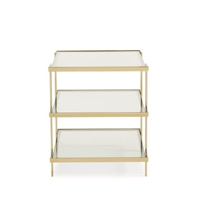 Buy Gold, Clear Caracole Accent Tables 